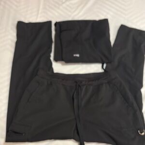 2 pairs Black Greys anatomy scrub pants regular